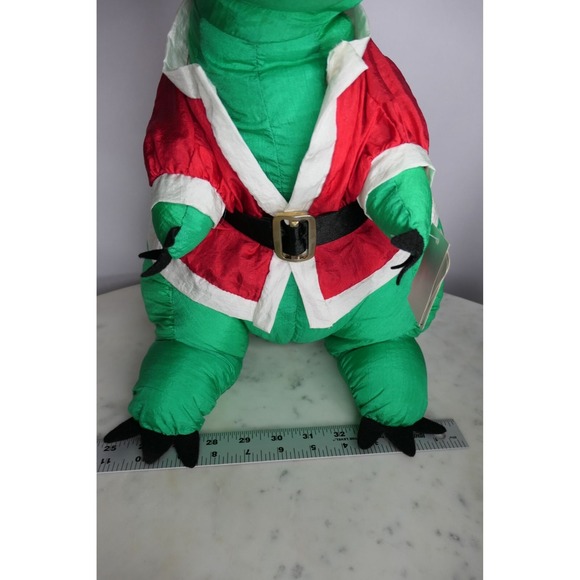 Vtg 1992 ParaCutes Santa Dino Nylon Parachute Rex Gator Plush Toy NWT 90s NWT LG - Picture 7 of 11